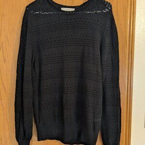 LOFT Women's Black Cutout Sweater